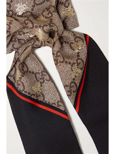 gucci scarf net a porter|gucci silk twill scarf.